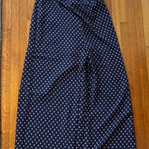 Papaya Navy and White Maxi Skirt